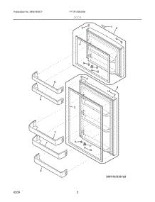 02 - Door parts for Electrolux Refrigerator FFTR1835VWA from AppliancePartsPros.com