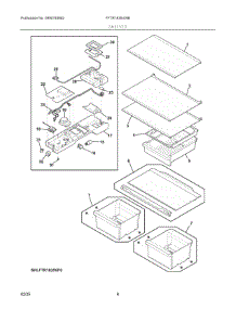 04 - Shelves parts for Electrolux Refrigerator FFTR1835VWB from AppliancePartsPros.com
