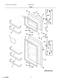 02 - Door parts for Electrolux Refrigerator FFTR2021TBB from AppliancePartsPros.com