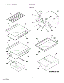 04 - Shelves parts for Electrolux Refrigerator FFTR2021TBB from AppliancePartsPros.com