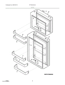 02 - Door parts for Electrolux Refrigerator FFTR2045VD3 from AppliancePartsPros.com
