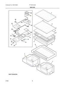 04 - Shelves parts for Electrolux Refrigerator FFTR2045VS8 from AppliancePartsPros.com