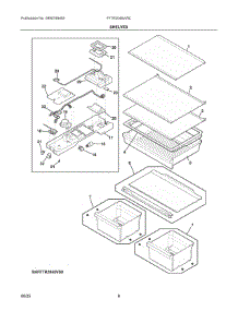04 - Shelves parts for Electrolux Refrigerator FFTR2045VWC from AppliancePartsPros.com
