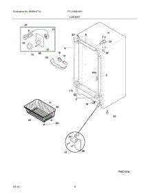 05 - Cabinet parts for Electrolux Freezer FFU13M3HW4 from AppliancePartsPros.com