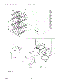 07 - System parts for Electrolux Freezer FFU13M3HW4 from AppliancePartsPros.com
