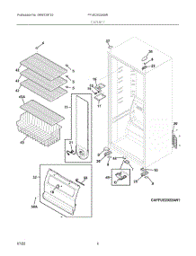 03 - Cabinet parts for Electrolux Freezer FFUE2022A from AppliancePartsPros.com
