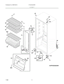 03 - Cabinet parts for Electrolux Freezer FFUE2022AWR from AppliancePartsPros.com