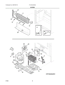 04 - System parts for Electrolux Freezer FFUE2022AWU from AppliancePartsPros.com