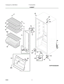 03 - Cabinet parts for Electrolux Freezer FFUE2022AWV from AppliancePartsPros.com