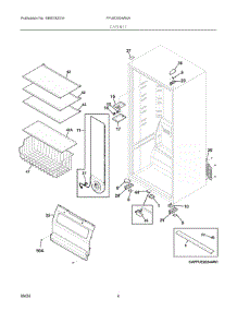 03 - Cabinet parts for Electrolux Freezer FFUE2024ANA from AppliancePartsPros.com