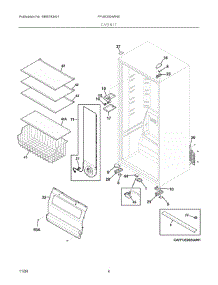03 - Cabinet parts for Electrolux Freezer FFUE2024ANE from AppliancePartsPros.com