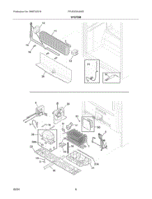 04 - System parts for Electrolux Freezer FFUE2024AWD from AppliancePartsPros.com