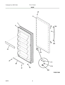 02 - Door parts for Electrolux Freezer FFVU17F2SC3 from AppliancePartsPros.com