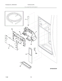 08 - Ice & Water Dispenser parts for Electrolux Refrigerator FG4H2272UF03 from AppliancePartsPros.com