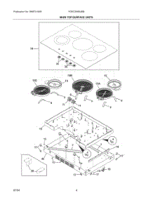 03 - Main Top / Surface Units parts for Electrolux Cooktop FGEC3068UBB from AppliancePartsPros.com