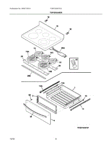 04 - Top / Drawer parts for Electrolux Range FGEF3036TDG from AppliancePartsPros.com