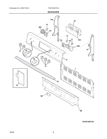 02 - Backguard parts for Electrolux Range FGEF3036TDG from AppliancePartsPros.com