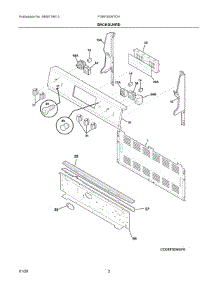 02 - Backguard parts for Electrolux Range FGEF3036TDH from AppliancePartsPros.com