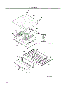 04 - Top / Drawer parts for Electrolux Range FGEF3036TDH from AppliancePartsPros.com