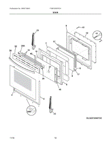 05 - Door parts for Electrolux Range FGEF3059TDH from AppliancePartsPros.com
