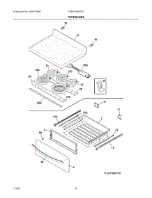 04 - Top / Drawer parts for Electrolux Range FGEF3059TDH from AppliancePartsPros.com