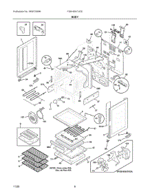 03 - Body parts for Electrolux Range FGEH3047VDD from AppliancePartsPros.com