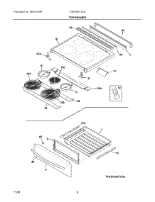 04 - Top / Drawer parts for Electrolux Range FGEH3047VDD from AppliancePartsPros.com