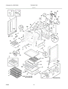 03 - Body parts for Electrolux Range FGEH3047VDE from AppliancePartsPros.com