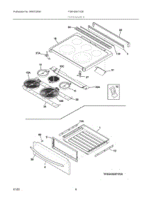 04 - Top / Drawer parts for Electrolux Range FGEH3047VDE from AppliancePartsPros.com