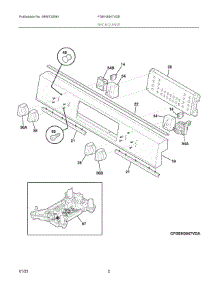 02 - Backguard parts for Electrolux Range FGEH3047VDE from AppliancePartsPros.com