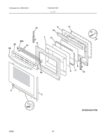 05 - Door parts for Electrolux Range FGEH3047VDF from AppliancePartsPros.com