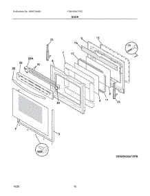 05 - Door parts for Electrolux Range FGEH3047VFD from AppliancePartsPros.com