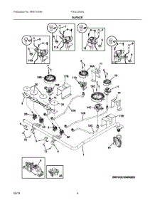 03 - Burner parts for Electrolux Cooktop FGGC3045QBE from AppliancePartsPros.com
