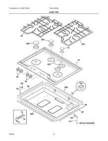 02 - Cook Top parts for Electrolux Cooktop FGGC3045QBE from AppliancePartsPros.com