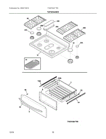 05 - Top / Drawer parts for Electrolux Range FGGF3047TFE from AppliancePartsPros.com