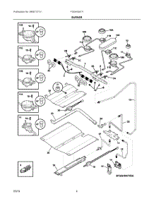 03 - Burner parts for Electrolux Range FGGH3047VDA from AppliancePartsPros.com