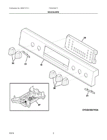 02 - Backguard parts for Electrolux Range FGGH3047VDA from AppliancePartsPros.com