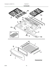 05 - Top / Drawer parts for Electrolux Range FGGH3047VDA from AppliancePartsPros.com