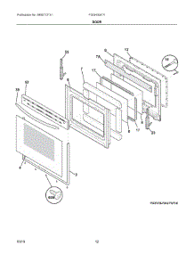 06 - Door parts for Electrolux Range FGGH3047VDA from AppliancePartsPros.com