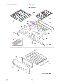 05 - Top / Drawer parts for Electrolux Range FGGH3047VDB from AppliancePartsPros.com