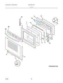 06 - Door parts for Electrolux Range FGGH3047VDC from AppliancePartsPros.com