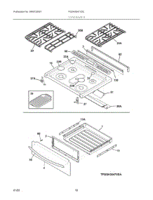 05 - Top / Drawer parts for Electrolux Range FGGH3047VDC from AppliancePartsPros.com