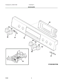 02 - Backguard parts for Electrolux Range FGGH3047VFB from AppliancePartsPros.com