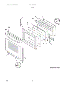 06 - Door parts for Electrolux Range FGGH3047VFD from AppliancePartsPros.com