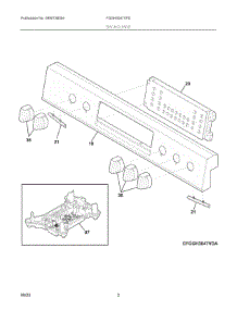 02 - Backguard parts for Electrolux Range FGGH3047VFD from AppliancePartsPros.com
