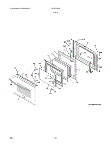 11 - Door parts for Electrolux Range FGGS3065PBB from AppliancePartsPros.com