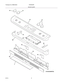 03 - Backguard parts for Electrolux Range FGGS3065PBB from AppliancePartsPros.com