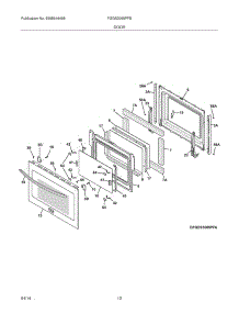 11 - Door parts for Electrolux Range FGGS3065PFB from AppliancePartsPros.com
