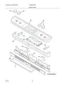 03 - Backguard parts for Electrolux Range FGGS3065PFB from AppliancePartsPros.com