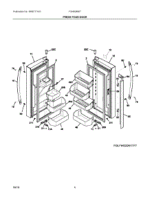 03 - Fresh Food Door parts for Electrolux Refrigerator FGHB2868TD6 from AppliancePartsPros.com